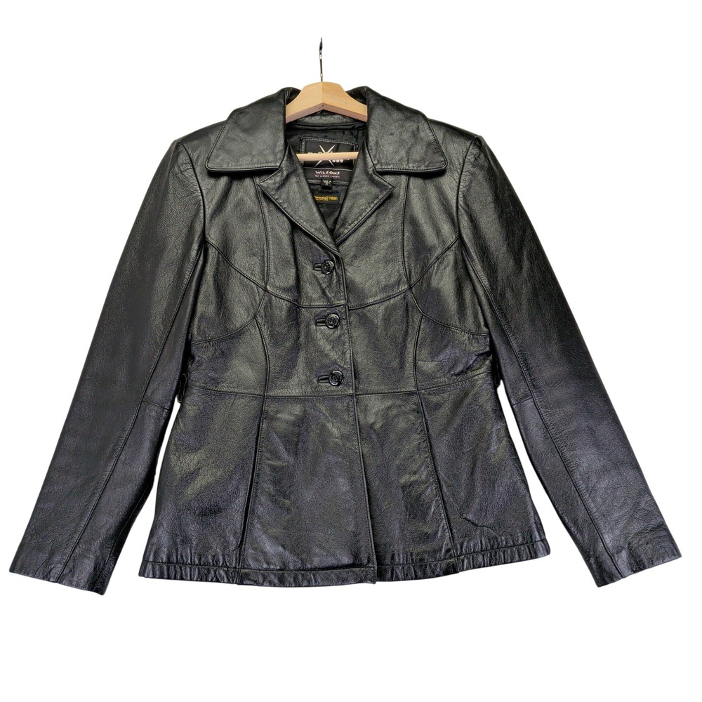 Wilsons Leather Maxima Thinsulate Insulated Black Moto Jacket Women's Small Bike